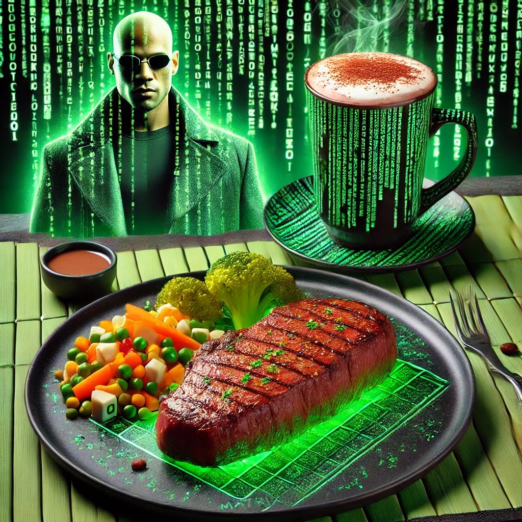 roamScope_space's tweet photo. With a Matrix appetite! 🍽️😋
#MatrixMeal #TastySteak #MatrixInspired #DeliciousFood #RScS https://t.co/sdLUWCBBYh