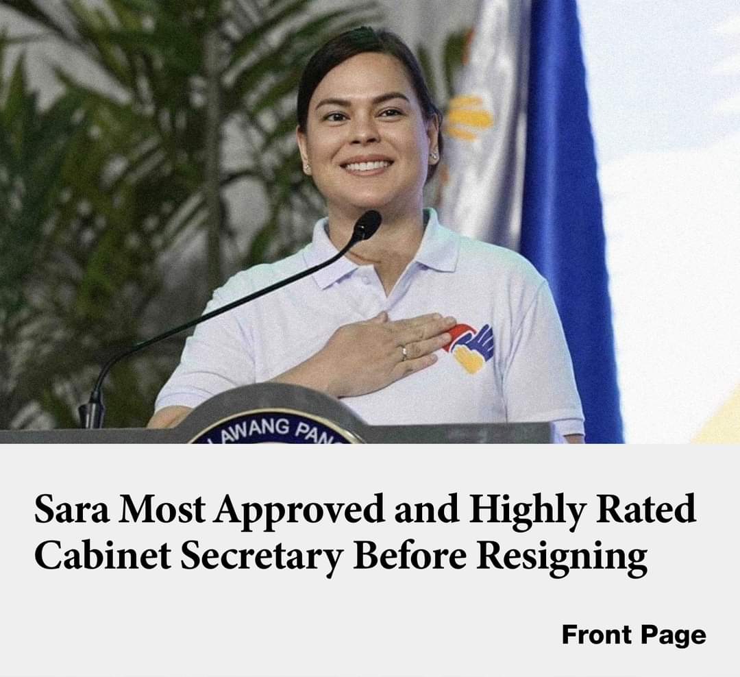 fierceLady08's tweet photo. Congrats VP Sara for a job well done. The best performing VP and DepEd Secretary.
#Daughterte
#DutertePaRin https://t.co/mvBojIPtS4