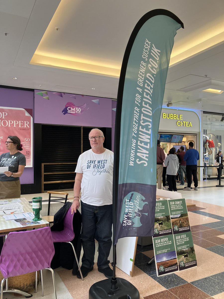 CatherineDurra3's tweet photo. Save West of Ifield are in County Mall, Crawley today. Come and see us! @IfieldSave https://t.co/K6dhUKvNTl