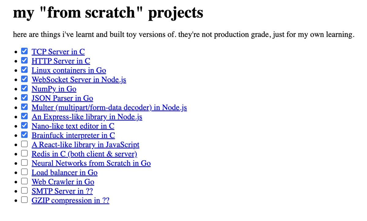 updated the list. posting to keep myself accountable.