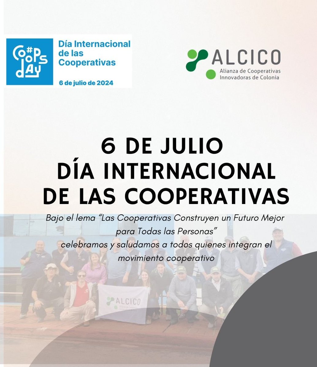 AlcicoA's tweet photo. Hoy se celebra el día Internacional de las Cooperativas. Saludamos a todas las cooperativas,  y muy especialmente a quienes forman parte de ALCICO https://t.co/IxHKm4wQrK
