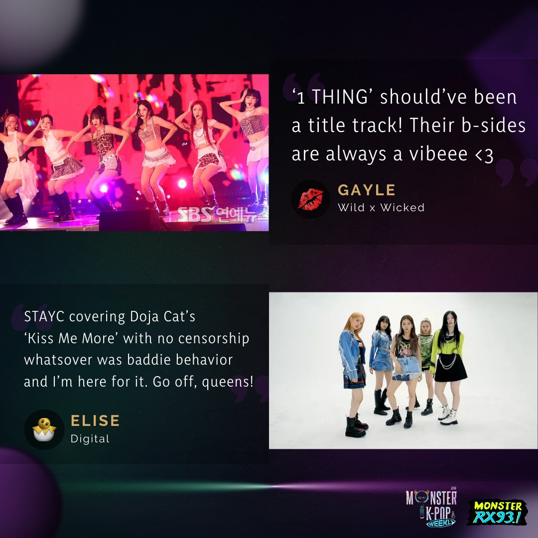 RX931's tweet photo. #MonstersPick: @STAYC_official

There's definitely more than 🎶 only one thing 🎶 that we love about these uber-talented girls!

Stay tuned for TONIGHT's #RandomFandom as we shine the spotlight on #STAYC 💖 #MonsterKPopWeekly is on from 10 PM - 2AM on #RX931! 📻 #IAmAMonster https://t.co/o1ZPZ2xJrR
