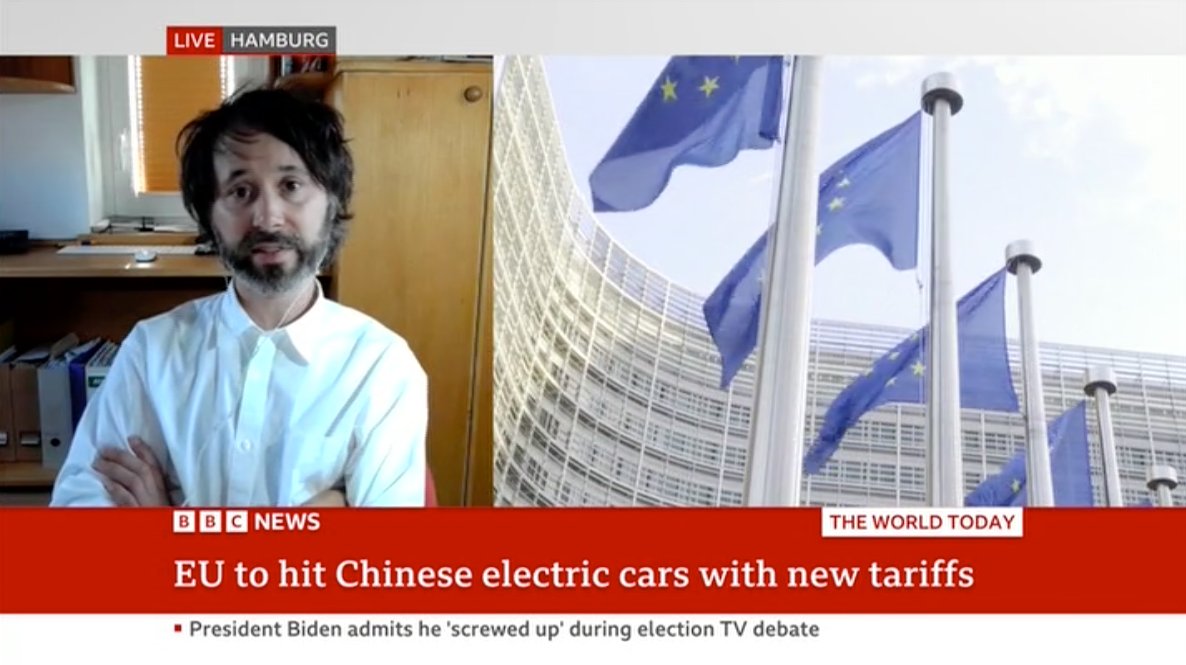 We were on the BBC News channel this week giving some granularity on the EU/China BEV provisional import tariffs that were introduced this week.

Full interview here:

schmidtmatthias.de/press
