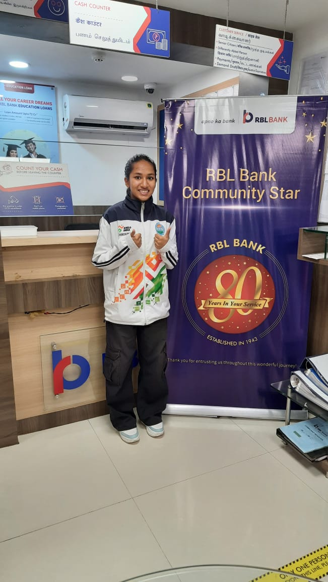 rblbank's tweet photo. Celebrating Nivedha S. from Chennai, a National Gold Medallist in kickboxing! Her achievements at international events are truly inspiring. 🌟
Wishing her continued success in all her endeavours! 🥇
#CommunityStar #KickBoxing #Chennai #RBLBank https://t.co/XbyZpJEHZr