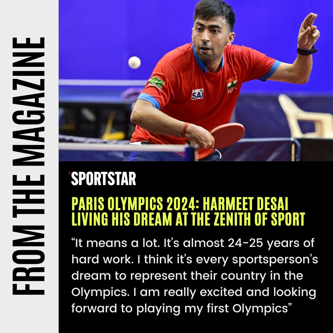 Harmeet Desai is neither a party animal nor particularly inclined towards festivals or family functions. However, #Paris2024 will be an occasion to cherish as he will fulfill his decade-old dream of becoming an Olympian

✍️ <a href="/karhacter/">Amol Karhadkar</a> 

#FromTheMagazine➡️bit.ly/3xPRo9d