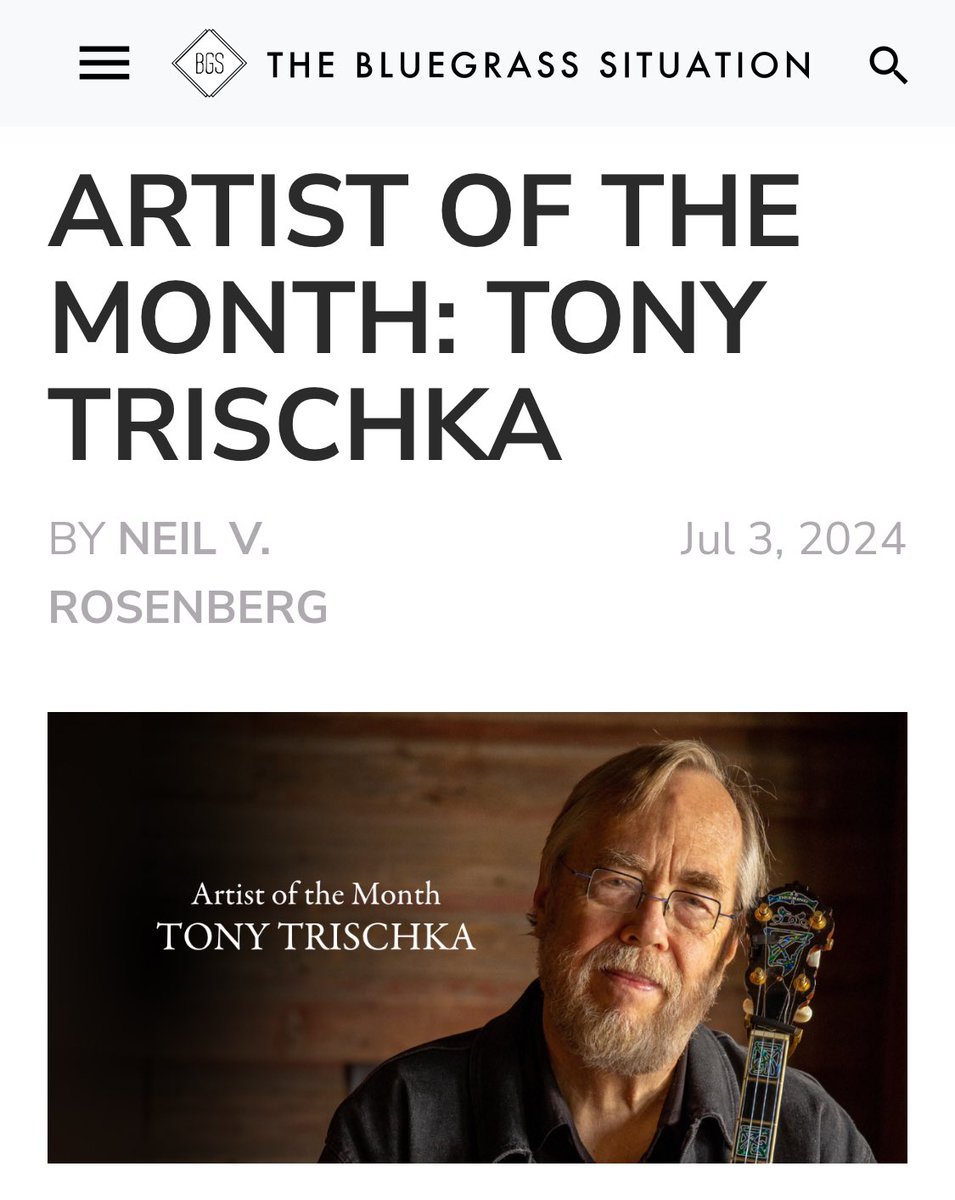 Thanks so much to <a href="/TheBGSituation/">BGS</a> for naming me their artist of the month 🪕

Read:
thebluegrasssituation.com/read/artist-of…

Stream Earl Jam:
lnk.to/TonyTrischkaEa…

Order vinyl/CD:
stores.portmerch.com/tonytrischka/