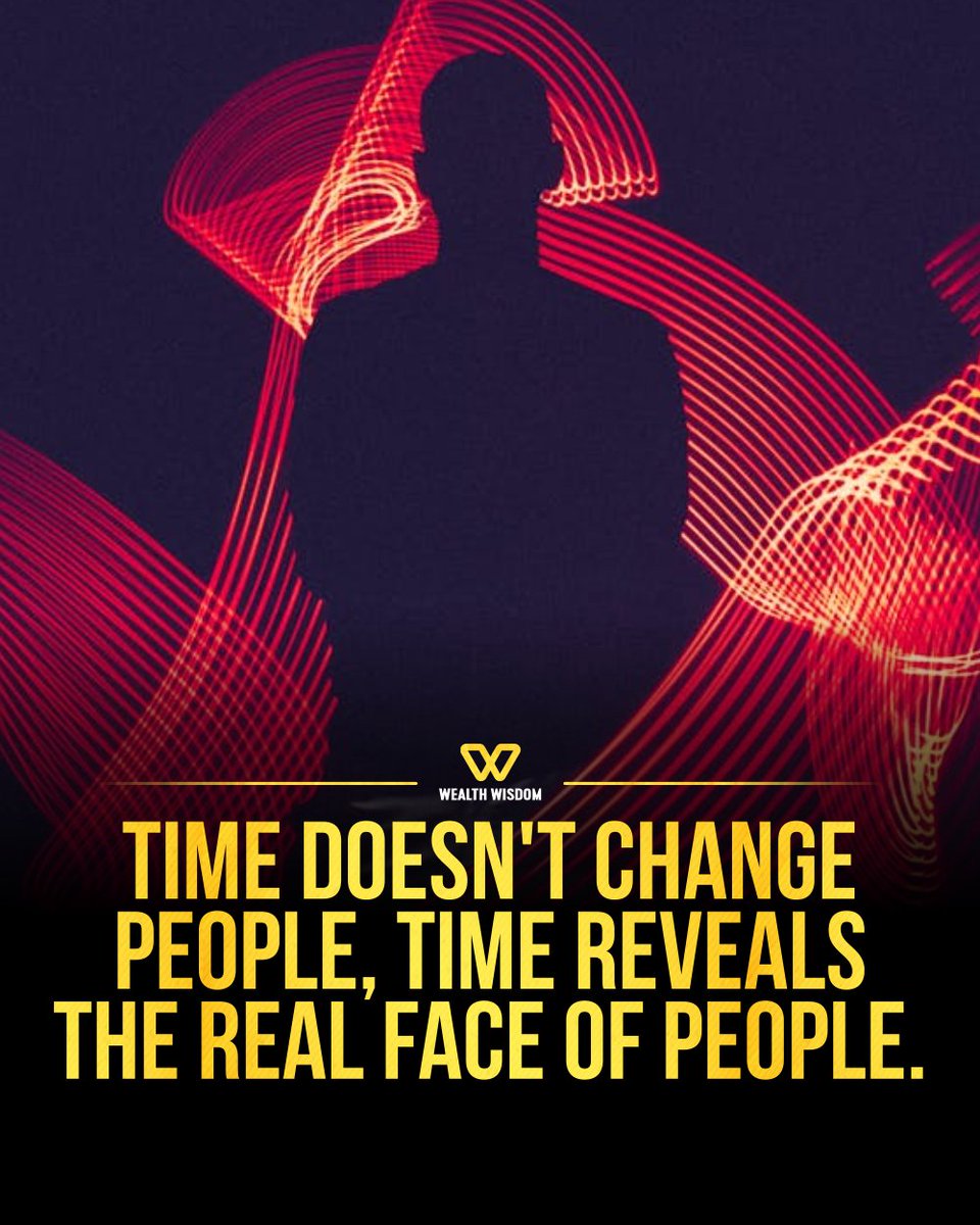 WealthWisdomInc's tweet image. As time passes, the true character of individuals is revealed. It's not the passage of time that changes people but rather exposes who they truly are. Trust the journey and let time unveil the reality.

#TrueCharacter #LifeLessons #TimeReveals #BeYourself #TrustTheProcess