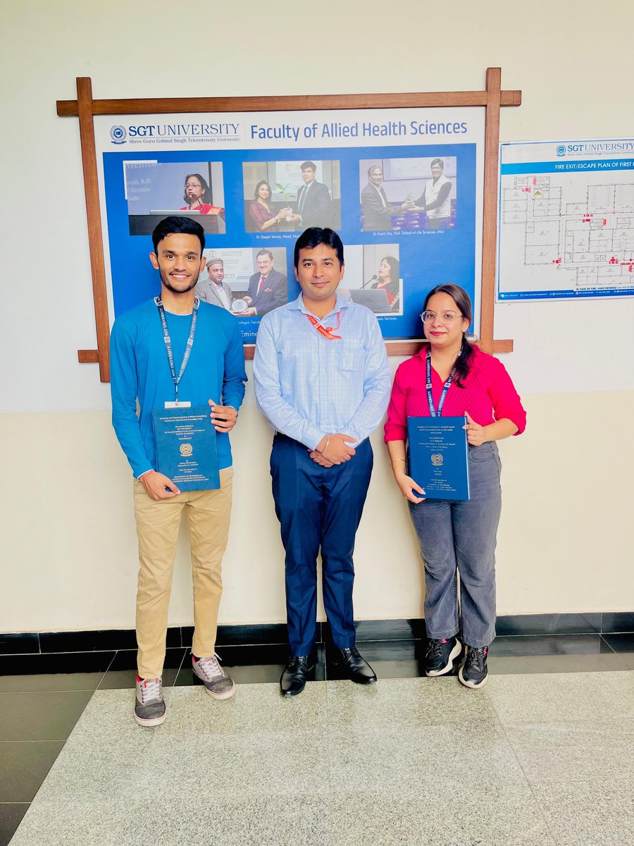 DrKunal_KLab's tweet photo. 🎉 Congratulations to the students who have just submitted their Master's theses! 📚 Your dedication, hard work, and commitment to research are truly inspiring. Wishing you the best as you move forward in your academic journey and beyond. Well done! 👏 @SGTUniversity https://t.co/zlrfMSgAoF