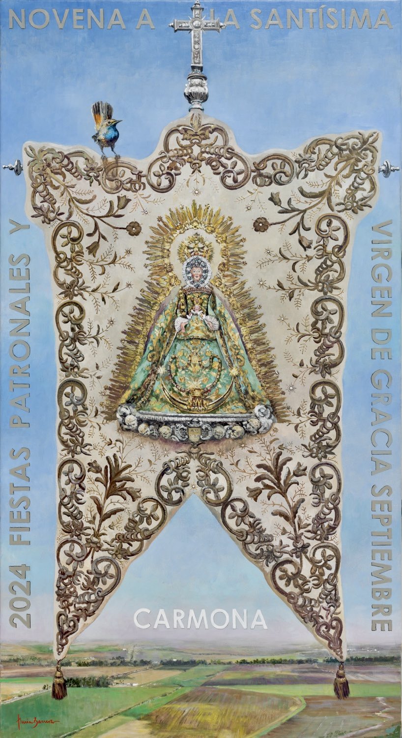Cartel de Nuria Barrera a la Virgen de Gracia de Carmona