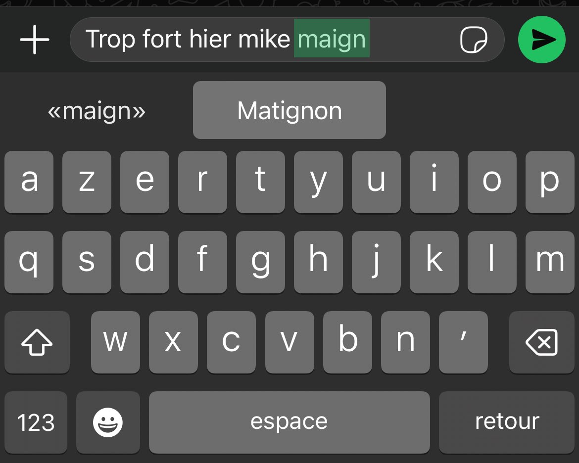 Je voulais juste parler du match d’hier mais mon correcteur est en mode #legislatives2024