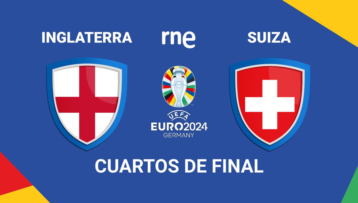 Deportes_rne's tweet photo. ⚽️ ¡BUSCAMOS AL TERCER SEMIFINALISTA! 

⏰ 18:00 h.
🏆 #EURO2024
🏟️ Düsseldorf Arena
​ 🏴󠁧󠁢󠁥󠁮󠁧󠁿 Inglaterra 🆚 Suiza 🇨🇭
  
🎙️ @cjimenezvigo y @Adrianavt7 
🗣️ @VeroBoquete y @17_onesimo 

🔴 DIRECTO @rne | https://t.co/aXZ07tiGbT 
📺 Opción 2 de audio @La1_tve https://t.co/KfZhAAhJ6v