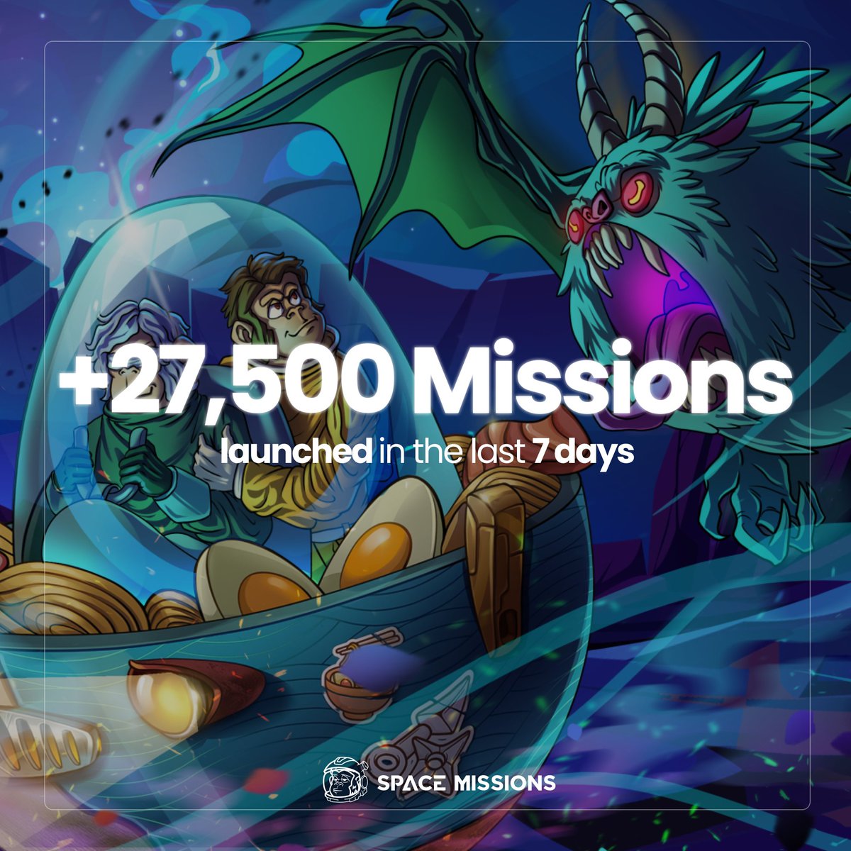 StonedApeCrew's tweet image. +27,500 Missions launched in the last 7 days 🚀
Have you already traveled to Space today?
