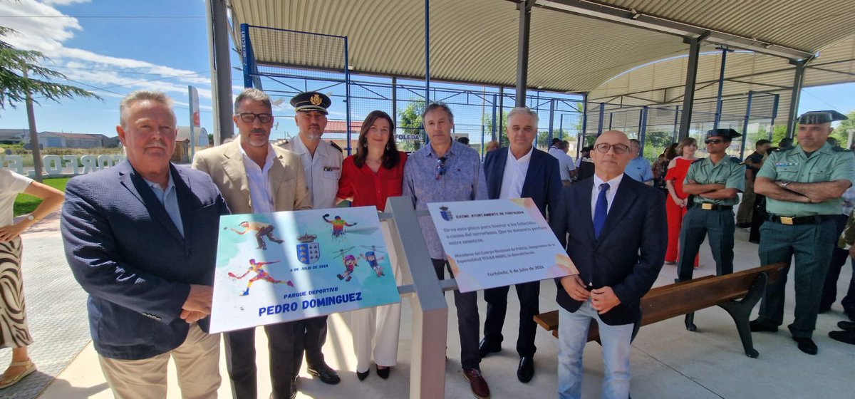 dipusalamanca's tweet photo. #Forfoleda ha aprovechado la celebración de sus fiestas para inaugurar un nuevo ⛹🏻♀️⚽️parque deportivo y homenajear a uno de sus vecinos, Pedro Domínguez, 👨🏻✈️artificiero de la 🇪🇸🇪🇸Policía Nacional que murió cuando intentaba desactivar un explosivo de ETA. https://t.co/F7pZmImEjc
