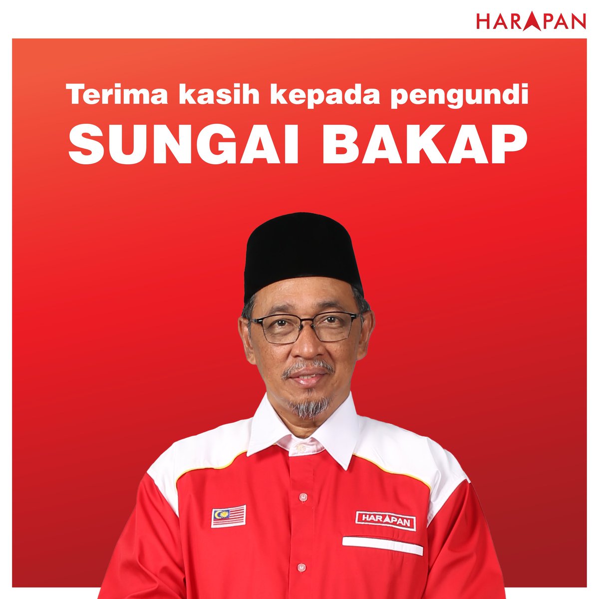 KEADILAN's tweet photo. Jutaan terima kasih buat penduduk Sungai Bakap yang sudi membuang undi untuk calon HARAPAN, Cikgu Joohari Ariffin.

#PerpaduanDemiSungaiBakap 
#KEADILAN 
#MalaysiaMadani https://t.co/pB2uKqB1BE