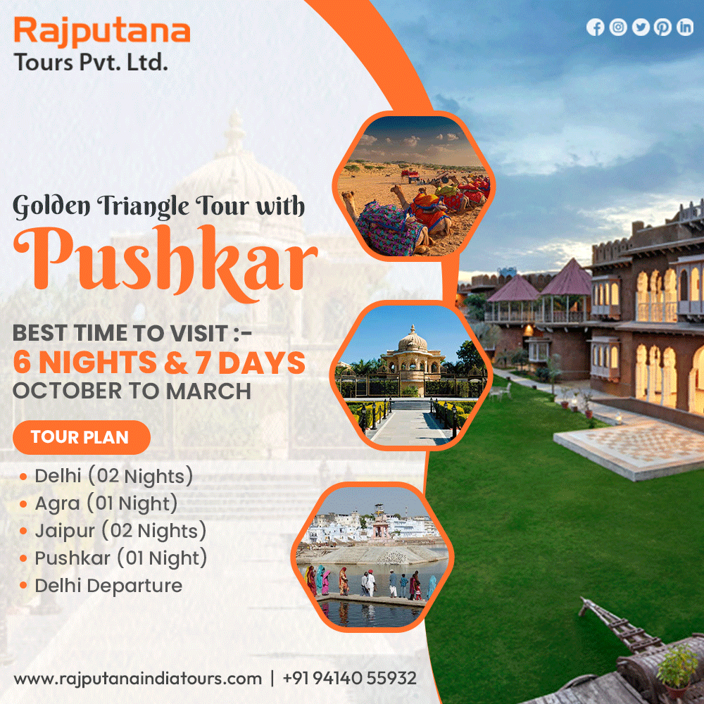 rajputnatours's tweet photo. 🌟 Golden Triangle Tour with Pushkar 🌟

📅 Best Time To Visit: October to March
📆 Duration: 6 Nights &amp; 7 Days

Book your adventure today!
📞 Contact Us: +91 9414055932
🌐 Website: @rajputanaindiatours
.
.
.
#RajputanaIndiaTours #GoldenTriangleTour #Delhi #Agra #Jaipur #Pushkar https://t.co/iNWpdcuCC5