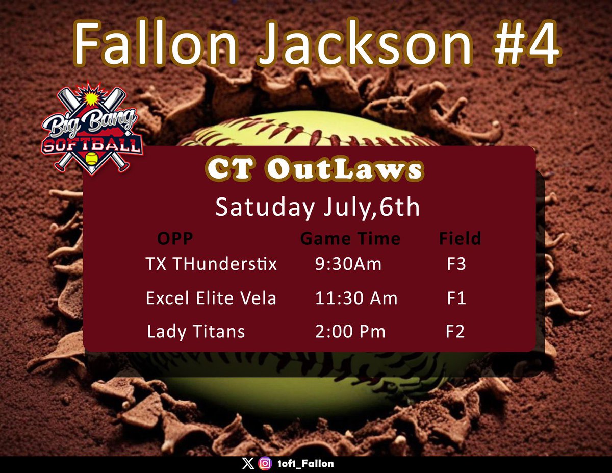 1of1_fallon's tweet photo. Come Check Out CT OutLaws. A lot to be seen.  Don’t miss the action. #CTOutLaws
@PJ3sticks @s3baseball_ @StacyMayJohnson @msmithsb16 @wtcsoftball @CoachGJCary @Coach_Reyna21 @CoachBandin @CoachJexx_RMU https://t.co/qEqyb3wb3S