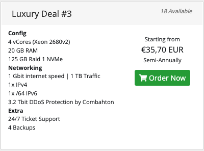 luxvps's tweet photo. 5,95€ per month for 20GB RAM and 4vcores... That's a good price. Psst: only 18 left

Order now: https://t.co/i6za9LMlHk https://t.co/IWp67PadWQ