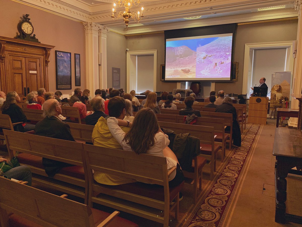 TheEES's tweet photo. We are delighted to start today’s #EESstudyday at @SocAntiquaries with @MGAbdelmonem presenting ‘From Herodotus to Petrie: Reliving the Marvels of the Ancient Hawara #Labyrinth’.
As @CGraves88 introduced, an often overlooked wonder of #Egypt. https://t.co/IHFaBNyXtR