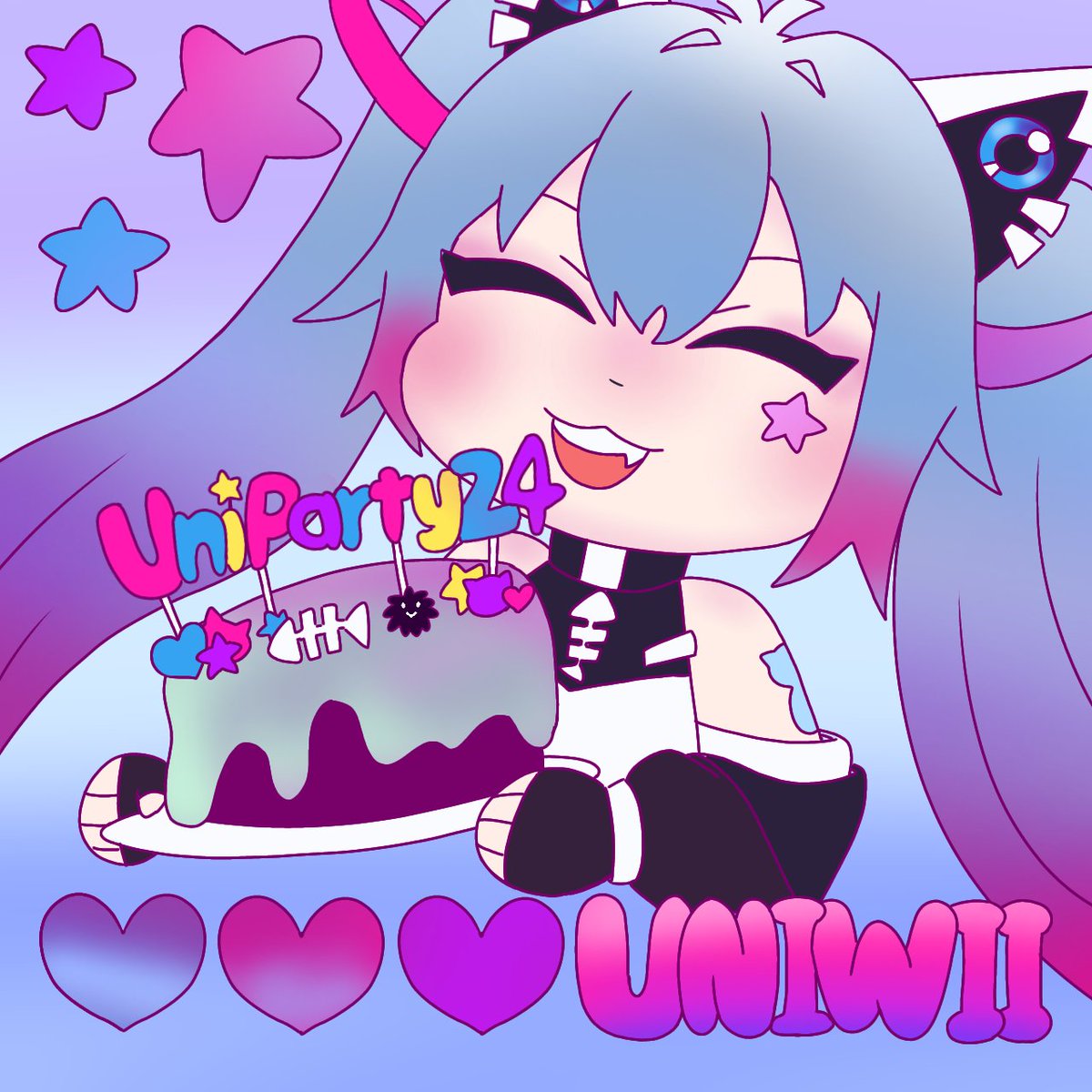 BKCAT_1999's tweet photo. 🎉 ยูนิวี่ยยยยยปาร์ตี้ยยย ( เอคโค่ )🎉
ไม่ได้วาดกิ๊ฟอเวย์มา แต่แมวดำมาปารูปแทนคับ 🫶🏻💙🩷💜✨️✨️✨️ #UniwiiArt
#UniwiiARP
#UniParty24 #Unimen #HyEvn #ARPProject https://t.co/k3fVl6GoKo