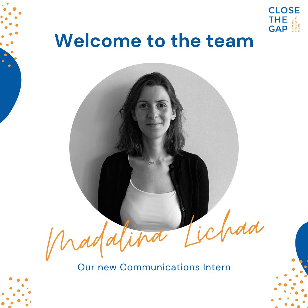 💫We are happy to welcome Madalina, our new communications intern, to our team! She's equipped with lots of experience and energy and shall be joining our forces this July. We are happy to have you, Madalina!

#ClosetheGap #CommunicationsIntern