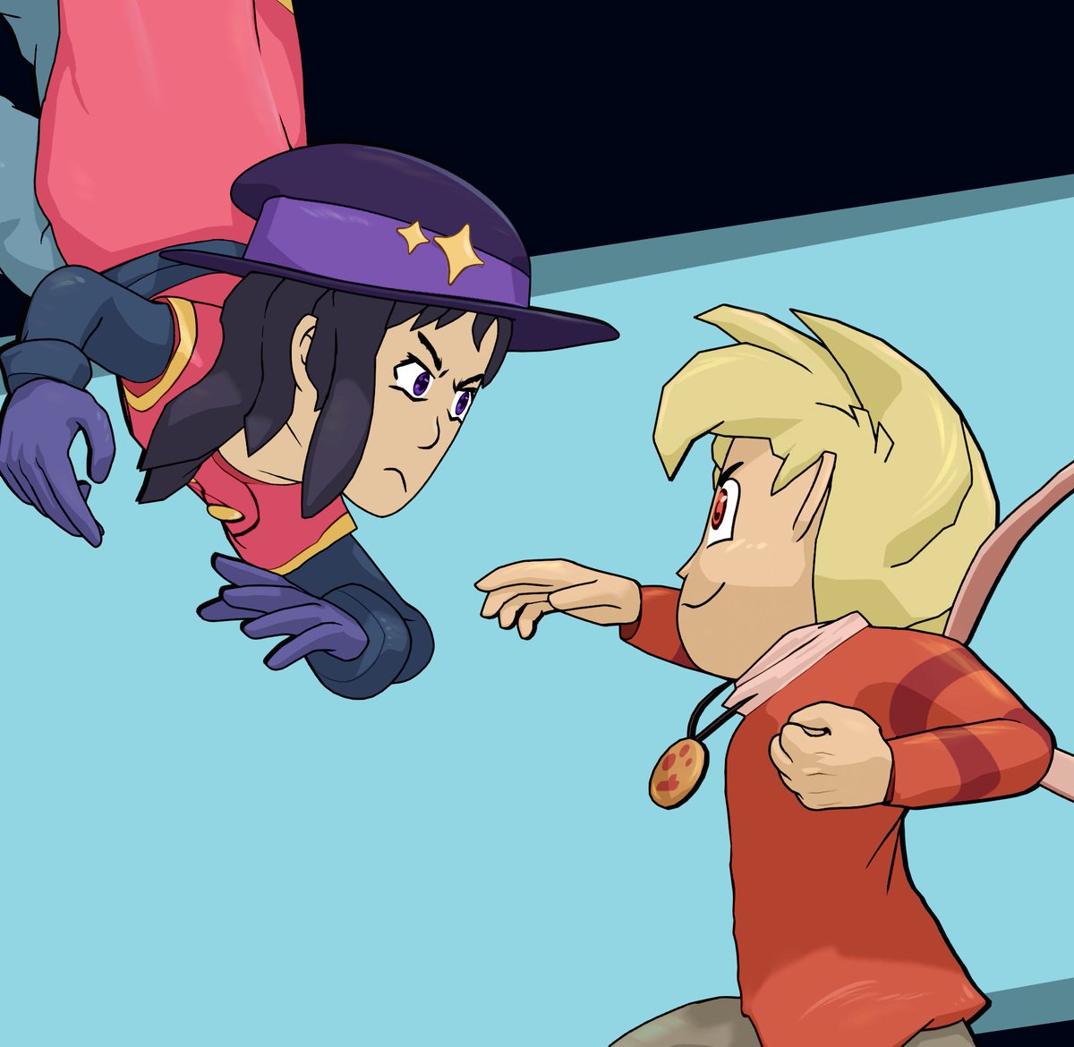 New key art for the steam page! It showcases both Starre and Red about to throw down.

What do you think?

#indiegame #gamedev #indiegamedev #keyart