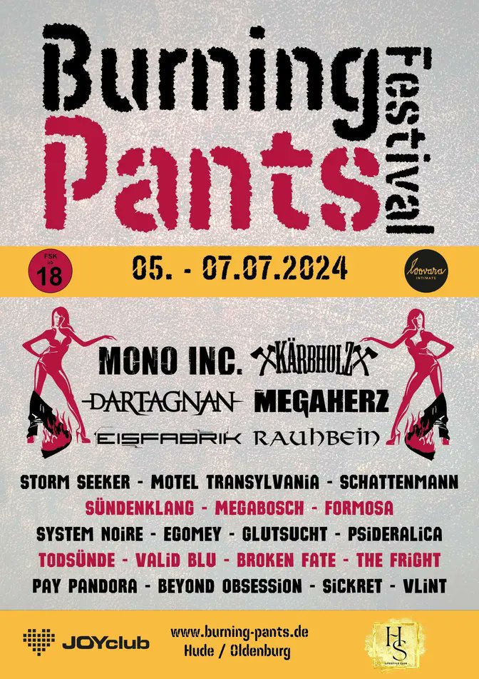 Make LOVE and MUSIC ❤️ See you there! burning-pants.de