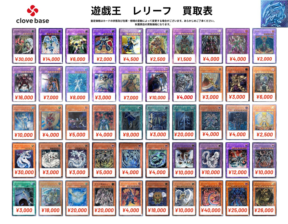 ✡️ #遊戯王 レリーフ買取表② ✡️】 E・HEROサンダー・ジャイアント 