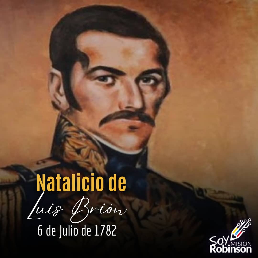 Se cumplen 242 años del natalicio de Luis Brión héroe en la Batalla naval de Los Frailes y en la liberación de Guayana. 

El Libertador Simón Bolívar le otorgó el grado de Almirante de la Marina de Guerra de Venezuela y la Gran Colombia.

<a href="/NicolasMaduro/">Nicolás Maduro</a>

#VenezuelaSoberanaYPlena