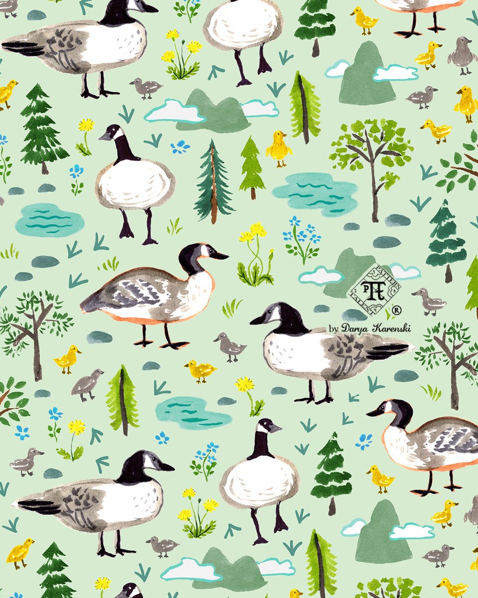 patterntalent's tweet photo. I've submitted this new (lavender) colorway of Canada Geese to @Spoonflower Hide and Seek Wallpaper design challenge recently. Thanks for all the votes!⁠ 
https://t.co/nKbdmbeg9s
⁠
#surfacedesign #surfacepatterndesign #patternlicensing #wallpaperwednesday https://t.co/fVraE1HgMK