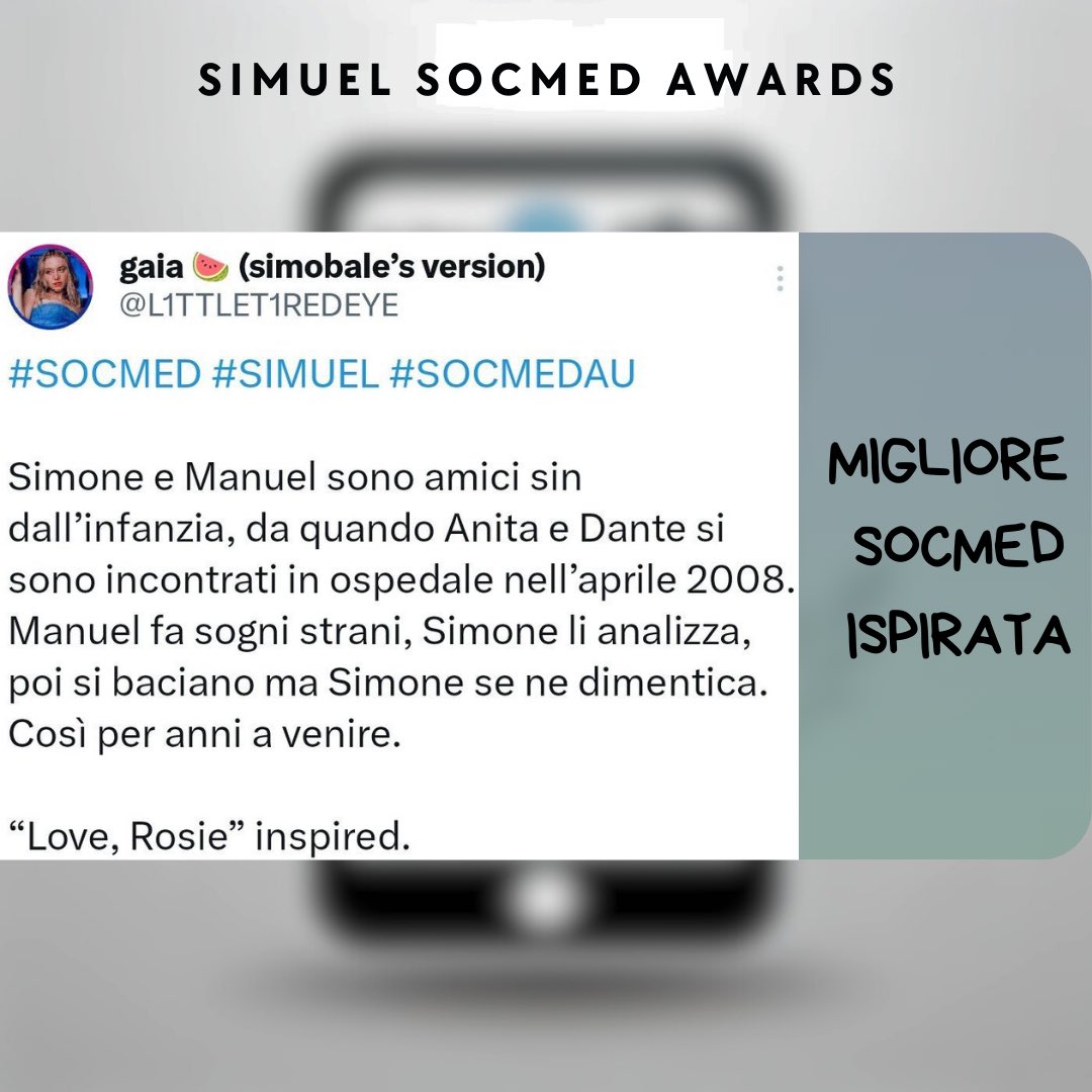 Si aggiudica il premio

📱 Migliore SocMed Ispirata📱

<a href="/L1TTLET1REDEYE/">gaietta🧚🏻‍♀️</a>!