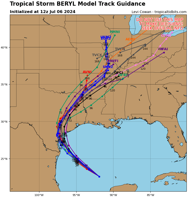 Tropical storm Beryl is forecast to move into Arkansas as a tropical ...