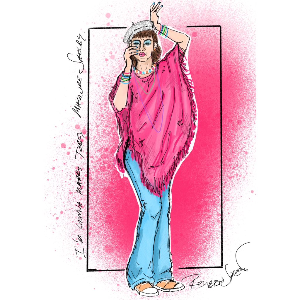 Costume drawings for I’m gonna marry you Tobey Maguire <a href="/swkplay/">Southwark Playhouse</a> until August 10th. Starring Kyle Birch, Tessa Albertson and Anders Haywood. Get your tickets for this bonkers and hilarious play. Directed by Tyler Strubble, written by Sam Hurley. 

#costumedesigner #costumedrawing