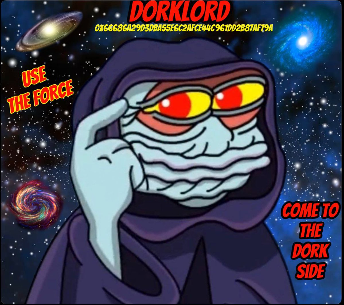 Will you join the Dork Side?

0x66686a29D3dba55e6C2aFce44C961dd2b87aF79A

0x666