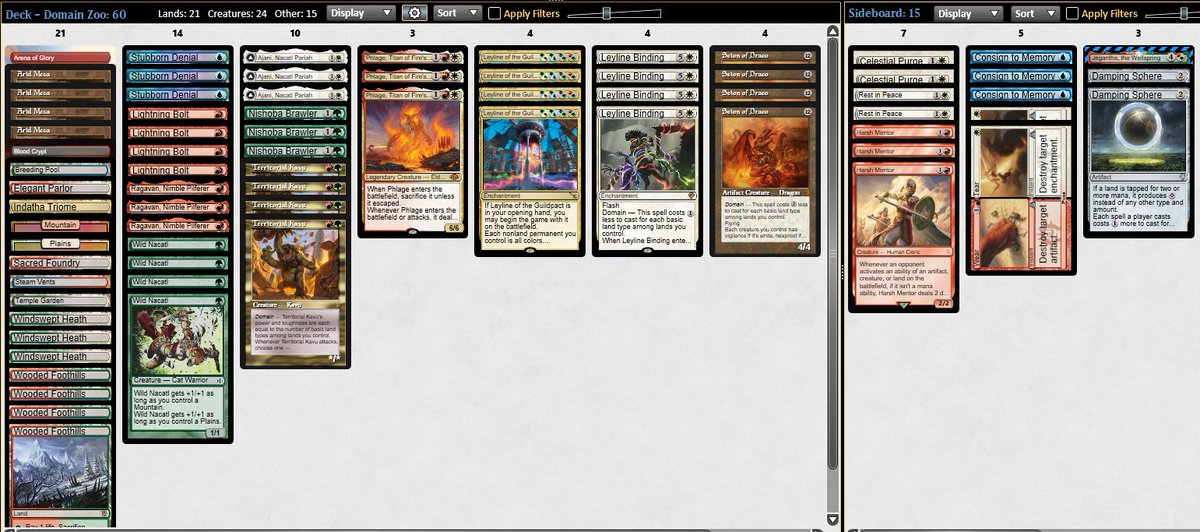 Top8 Modern Challenge with "new-old" Domain Zoo 😜
This manabase It looks horrible and need changes, but I'm bad at building it anyway