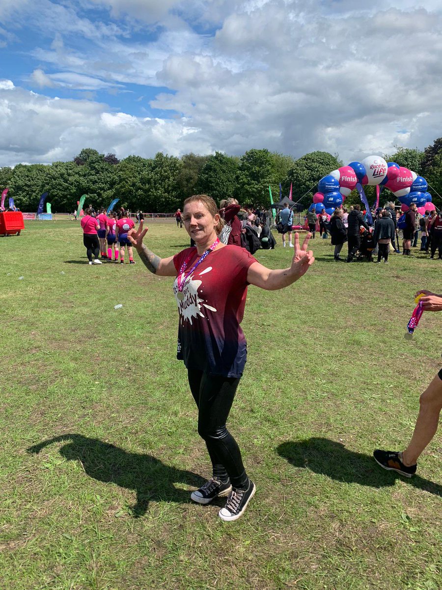 Mud + sun = fun!!! 

<a href="/raceforlife/">Race for Life</a> 5K pretty mudder ✔️