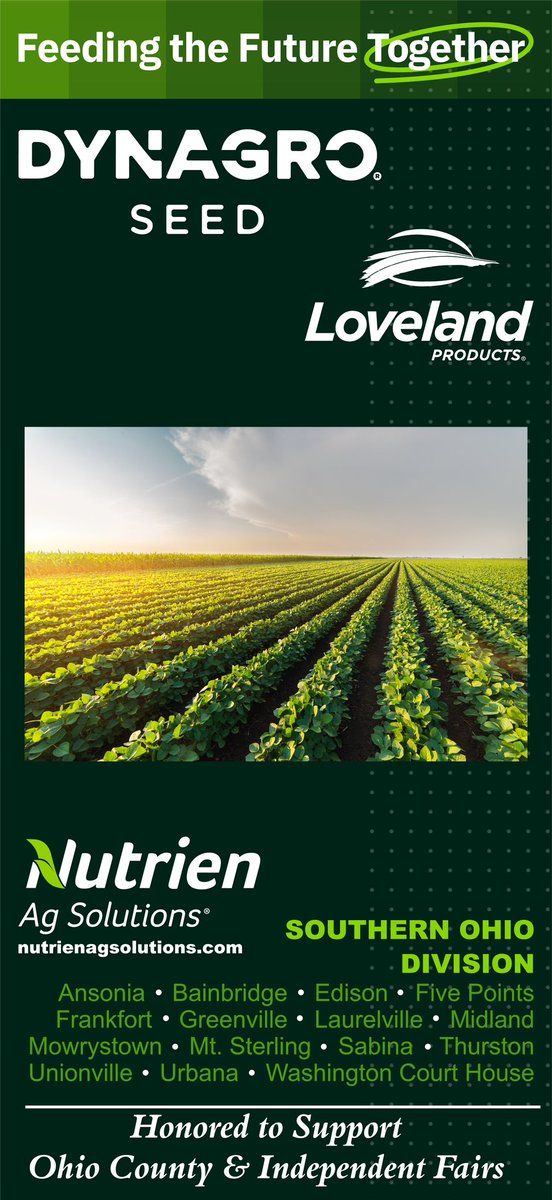 It’s County Fair time in Ohio!
Community Investment at <a href="/NutrienAgRetail/">Nutrien Ag Solutions</a> <a href="/NutrienLTD/">Nutrien</a> is essential and blessed to do this work in Southern Ohio!
<a href="/Dyna_Gro_Seed/">Dyna-Gro Seed</a>  <a href="/growloveland/">Loveland Products</a> <a href="/Mikehacker10/">Mike hacker</a> <a href="/_steve_emery/">Steve Emery</a>