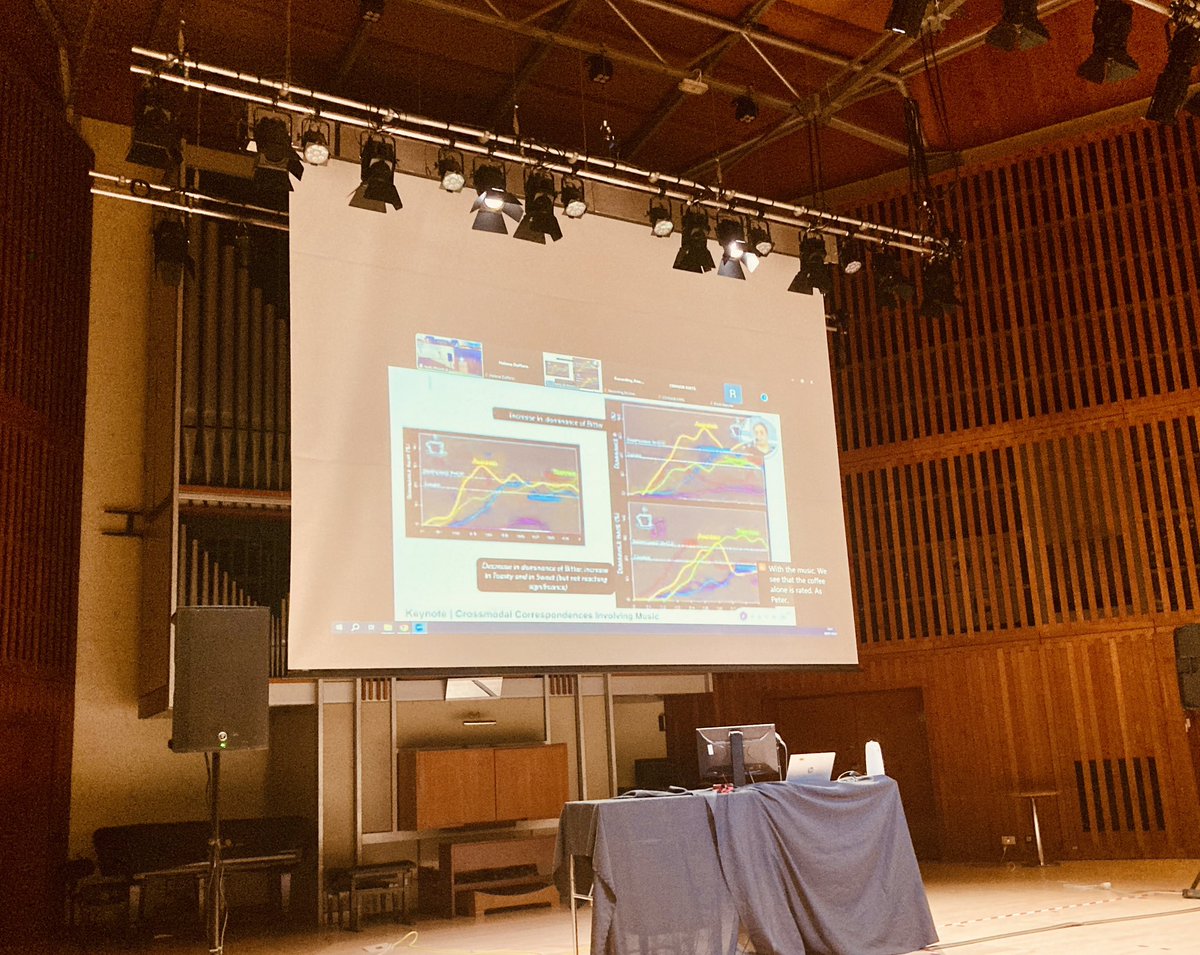 Final #escom12 keynote given by Bruno Mesz who took us on a whirlwind tour of #crossmodal interactions with music. So many  mappings (#smell, #shape, #colour, #taste) make sense with music but the level of explanation is not always easy to define #musicscience