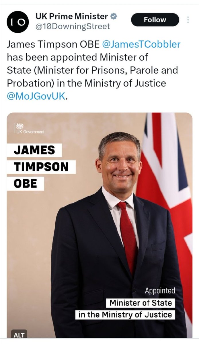 "What can you do with #geography in Government..?

Become Secretary of State for Science, Innovation and Technology <a href="/peterkyle/">Peter Kyle</a>

Or become Minister for Prisons <a href="/JamesTCobbler/">James Timpson</a>

<a href="/The_GA/">Geographical Association</a> delighted to see #geographers at the centre of Government #ChooseGeography