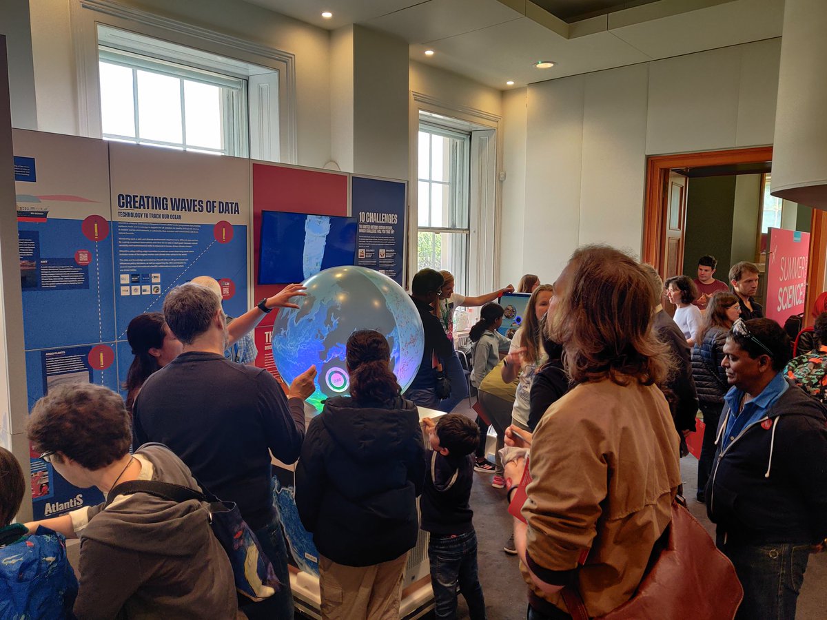 e_garciamartin's tweet image. No time to rest! So much interest in our #RoyalSocietyAtlantis stand at the #SummerExhibition. People are super engaged @PlymouthMarine @thembauk @SAMSoceannews @CPRSurvey