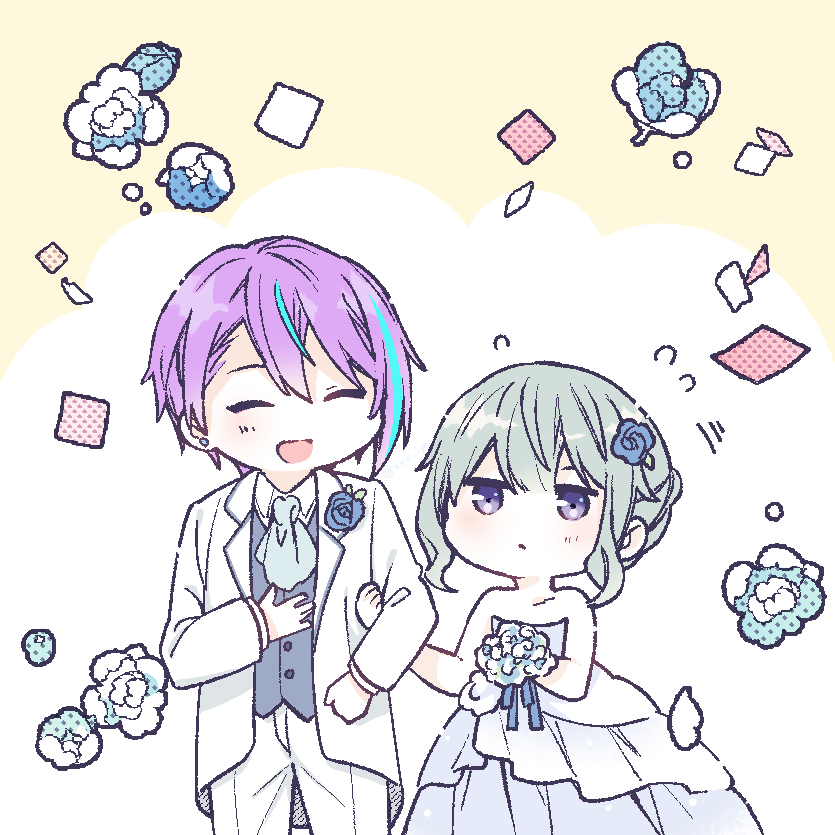 アンソロの漫画内でドレス描けなかったからコメントカットに捻じ込んだやつ！をせっかくなので塗った！ #類寧々