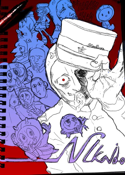 #ゴールデンカムイ版深夜の真剣お絵描き60分一本勝負
久方ぶりに参戦
2から連想する絵
とくれば、やはり二階堂
色んな絵柄でごちゃごちゃ描いたよ 