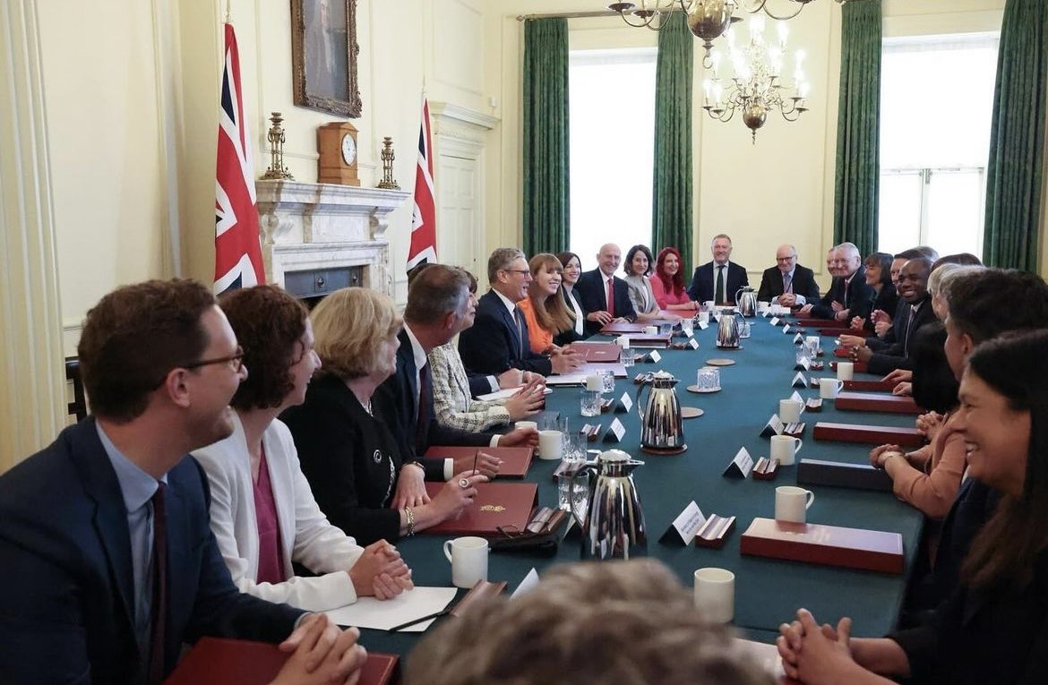 WatergateBayAM's tweet image. How wonderful @10DowningStreet the first cabinet in generations composed of people with real experience of life in the UK. #LabourLandslide2024