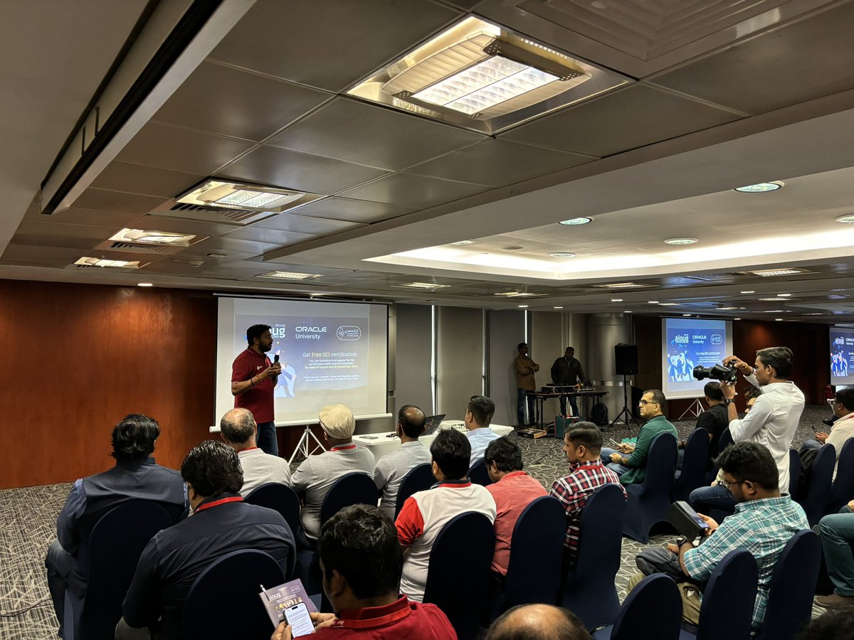 Karan Dodwal OCM ♠ (@dodwaldbv) on Twitter photo <a href="/sai_penumuru/">Sai Penumuru</a> kicks off Hyderabad #OCYatra24 with a packed house <a href="/OracleCloud/">Oracle Cloud</a> <a href="/OracleDatabase/">Oracle Database</a> #Aioug <a href="/tanwanichandan/">Chandan Tanwani</a> <a href="/veeratteshwaran/">Veeratteshwaran</a> <a href="/oracleace/">Oracle ACE Program</a> <a href="/sai_penumuru/">Sai Penumuru</a> kicks off Hyderabad #OCYatra24 with a packed house <a href="/OracleCloud/">Oracle Cloud</a> <a href="/OracleDatabase/">Oracle Database</a> #Aioug <a href="/tanwanichandan/">Chandan Tanwani</a> <a href="/veeratteshwaran/">Veeratteshwaran</a> <a href="/oracleace/">Oracle ACE Program</a>