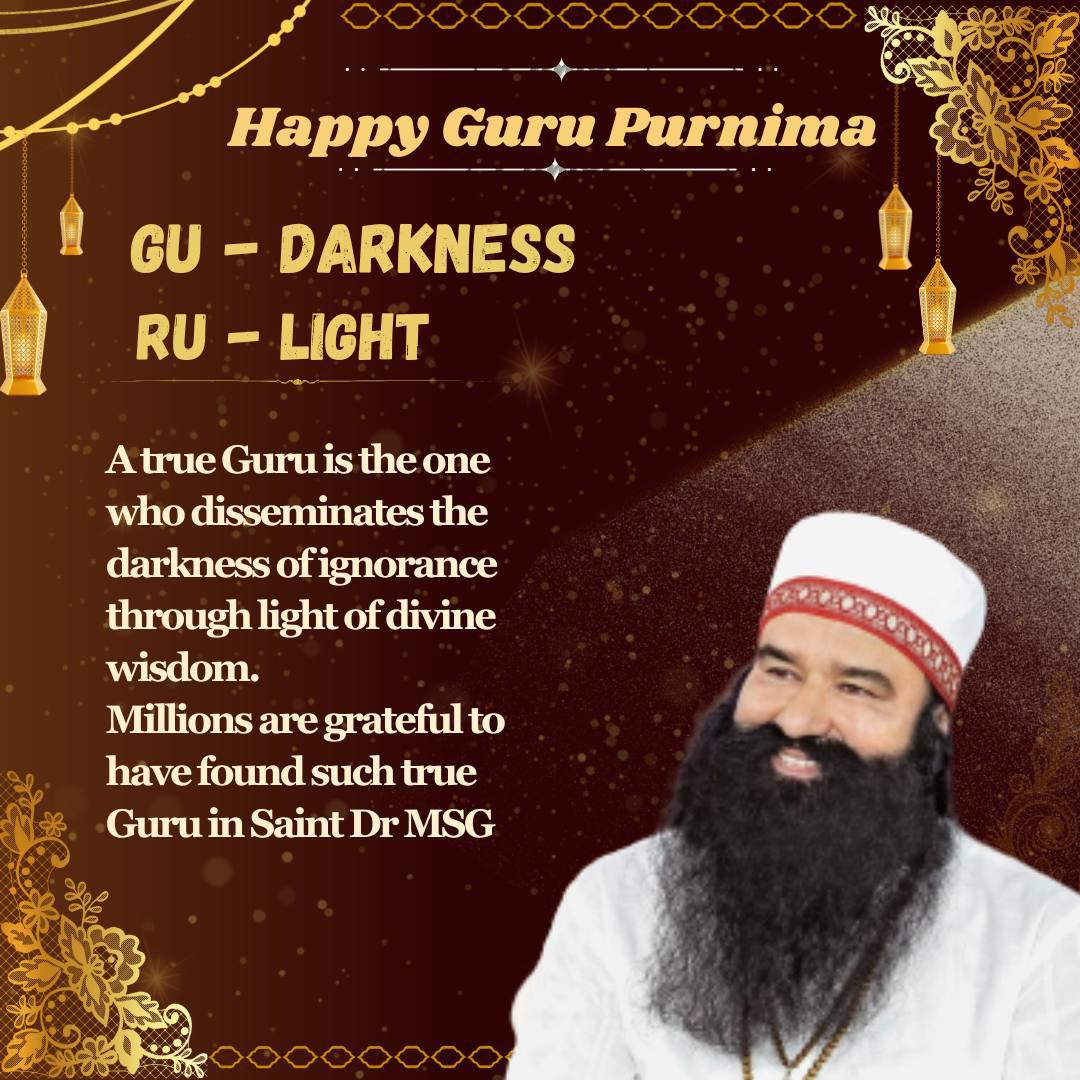 Seehra0001's tweet photo. @Gurmeetramrahim 
Happy Guru Purnima Guru ji💐💐
Please keep showering of blessings upon us. https://t.co/DCZMTT9d3Q