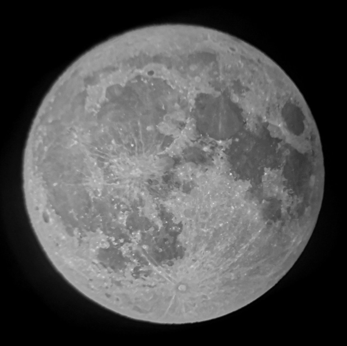 #LookUp! It's the 55th anniversary of the astounding Apollo 11 lunar landing and the first humans to walk on the #Moon 🌕

Telescope and phonecam from my balcony #FullMoon