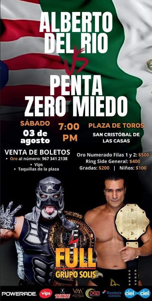 Txus_Alcazar's tweet photo. @luchalibreaaa prohíbe a @PrideOfMexico presentarse en una función donde lucharía vs #PentagonJr https://t.co/FW8zzM3ZIS
