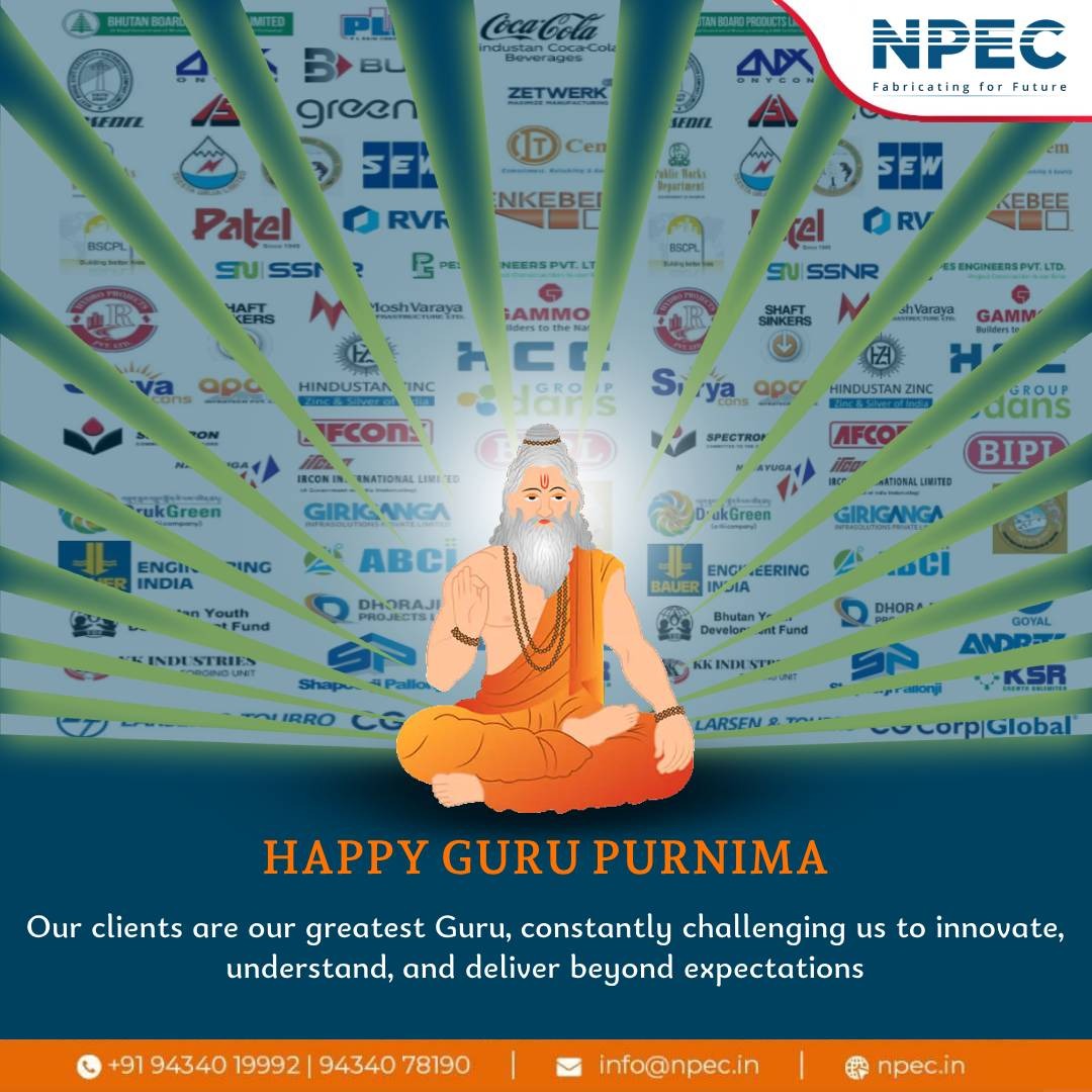 npecindia's tweet photo. Happy Guru Purnima from NPEC! 🌟
On this auspicious day, we honor our greatest teachers—our clients. Your continuous challenges inspire us to innovate, understand, and deliver beyond expectations. 
#GuruPurnima #ClientAppreciation #NPEC #Innovation #CustomerFirst https://t.co/fmQXO248QR