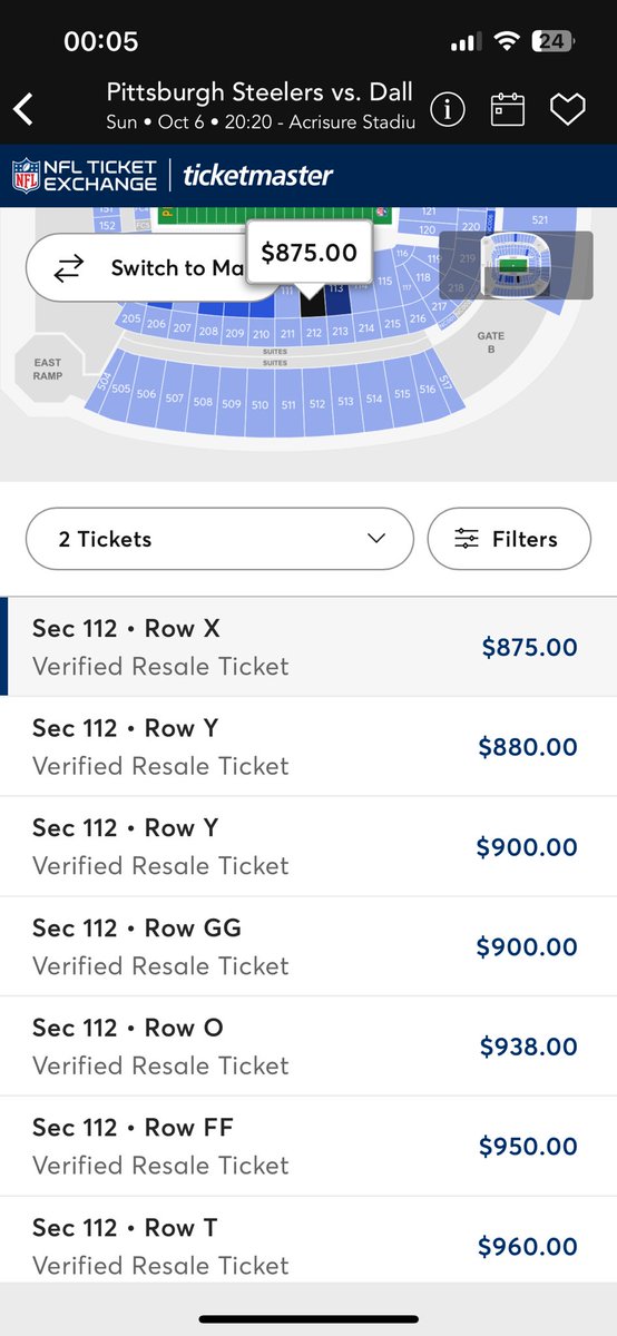 JTyson83's tweet photo. Yo @Ticketmaster!! How in the actual hell are you allowing people to buy out the whole damn place, then jack the prices up like this!? WTF!? get your shit together and do something about this! https://t.co/vKd4Xx4ejP
