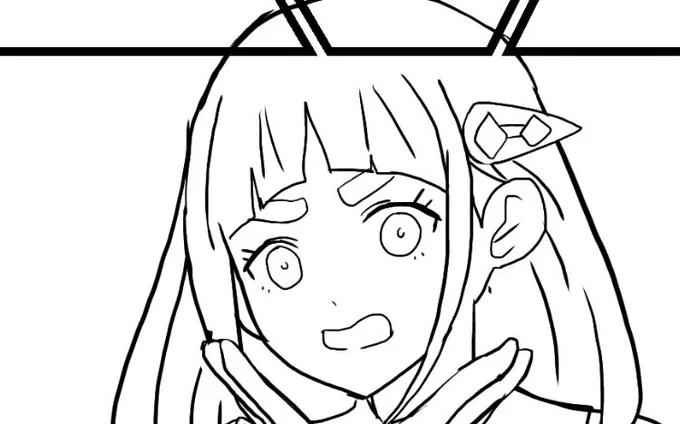 モブを蹴散らす(?)trちゃんを描いている 