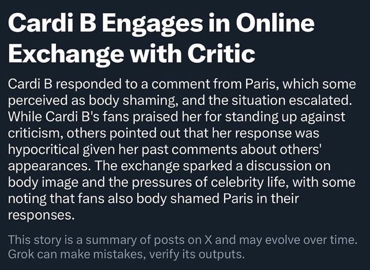 monroe_monroe20's tweet photo. @iamcardib Girl Paris ate you up with no crumbs left. https://t.co/DwsUyLbZPA